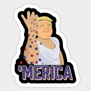 Trump Bae Funny 4th of July Trump Salt Freedom Sticker